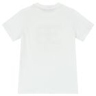 Boys White & Gold Logo T-Shirt, 1, hi-res