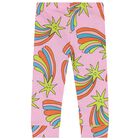 Younger Girls Pink Shooting Stars Leggings, 1, hi-res