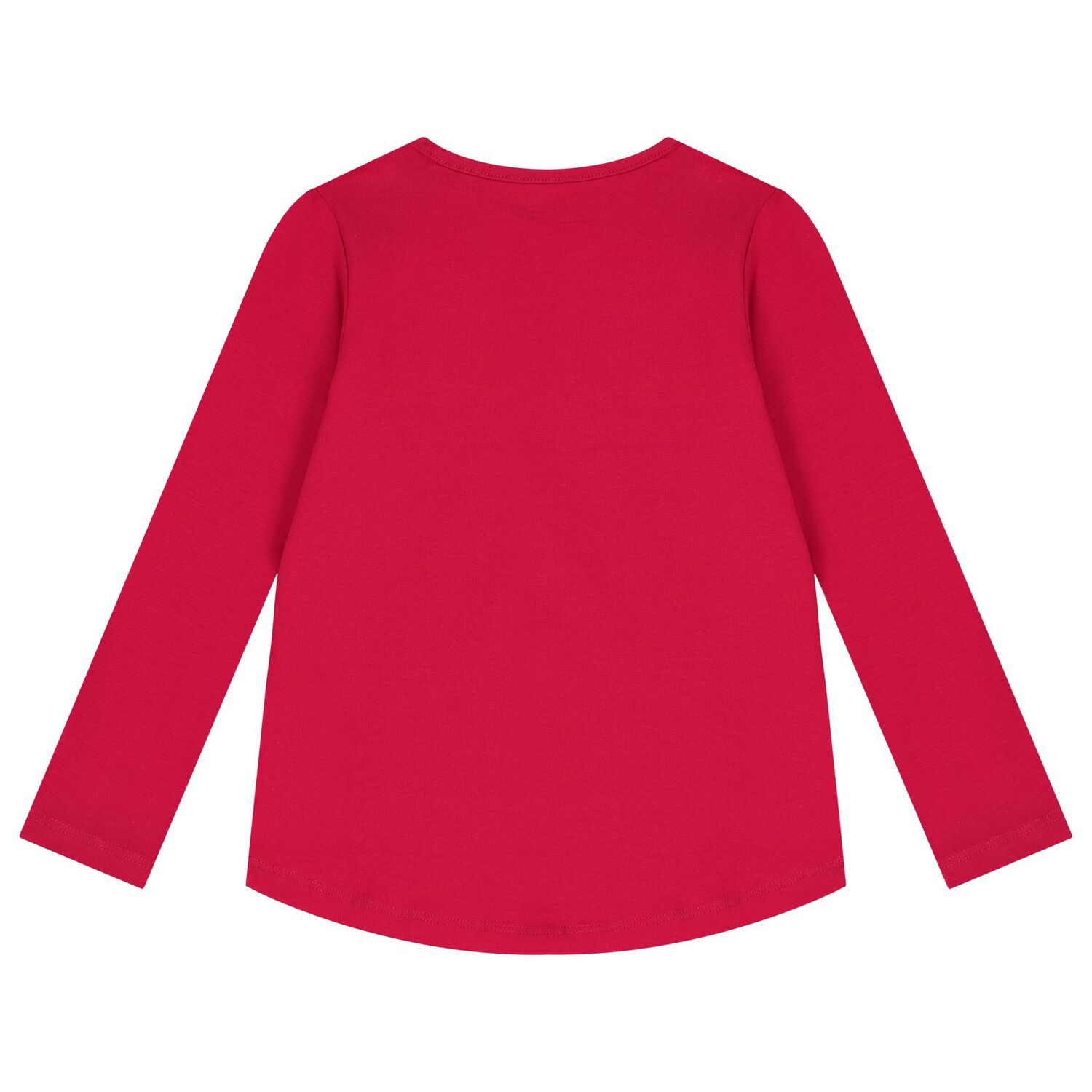 Girls Pink Logo Long Sleeve Top, 2, hi-res