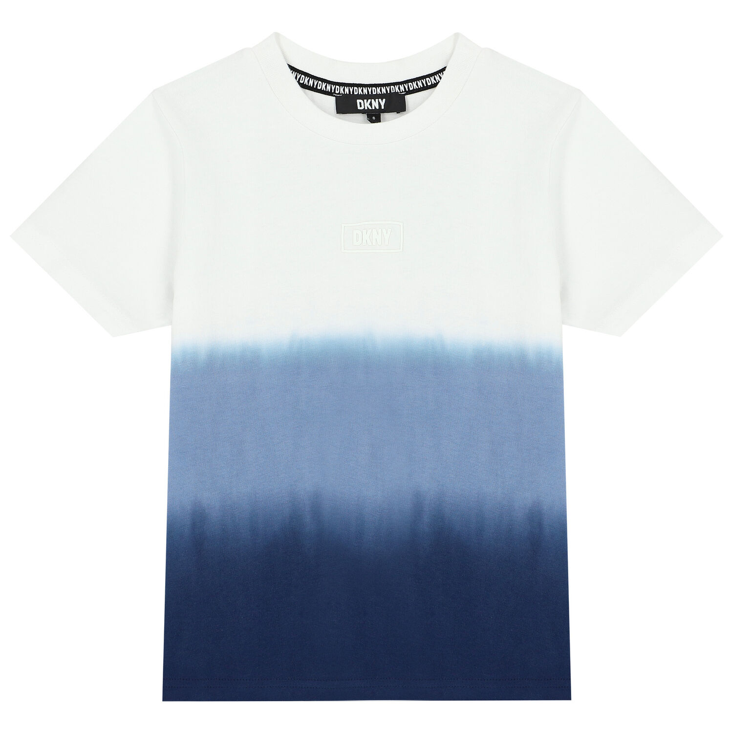 Boys White & Blue Dip-Dye T-Shirt, 1, hi-res