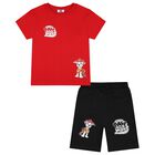 Boys Red & Black Paw Patrol Shorts Set, 1, hi-res