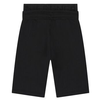 Younger Boys Black Logo Shorts
