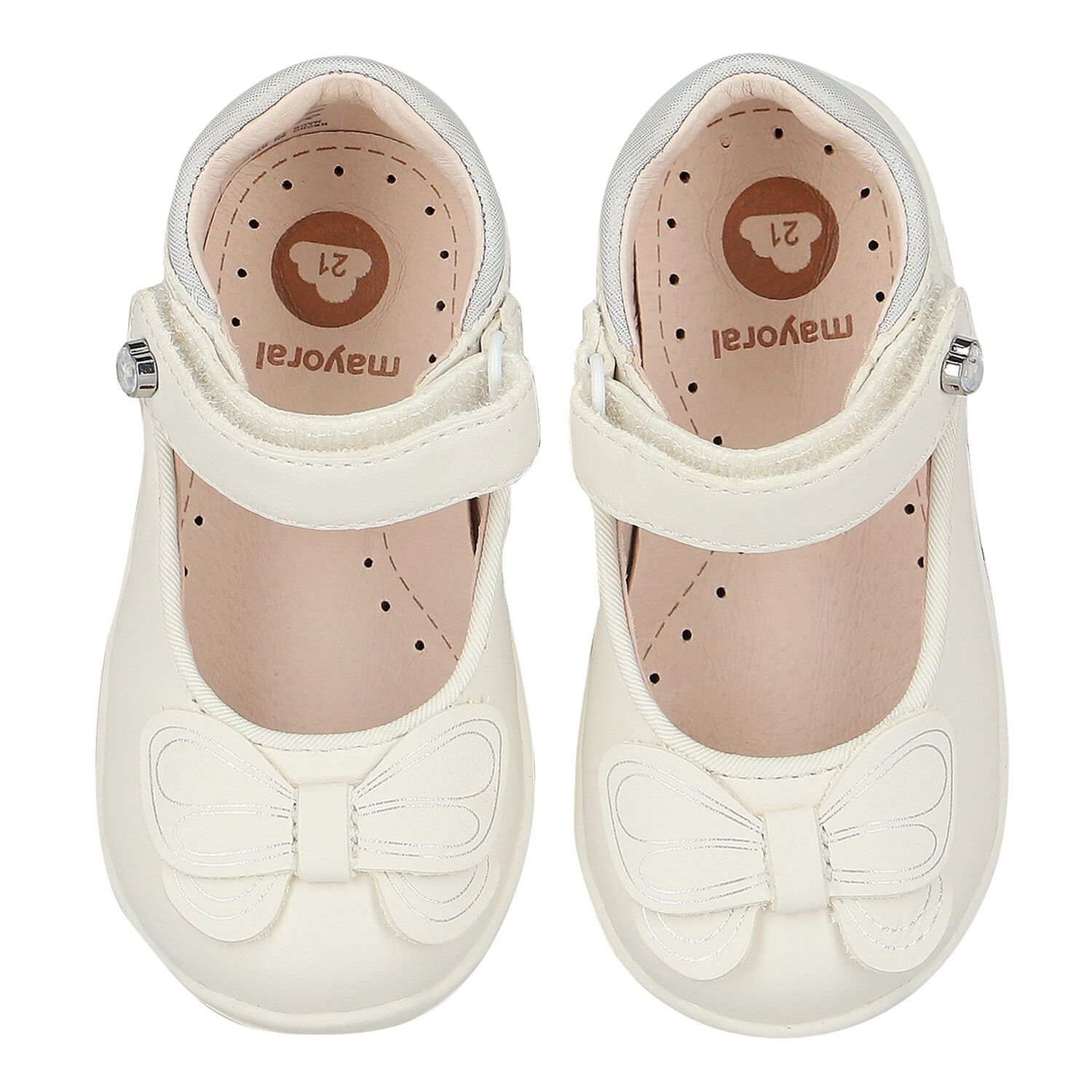 Baby Girls White Shoes, 3, hi-res