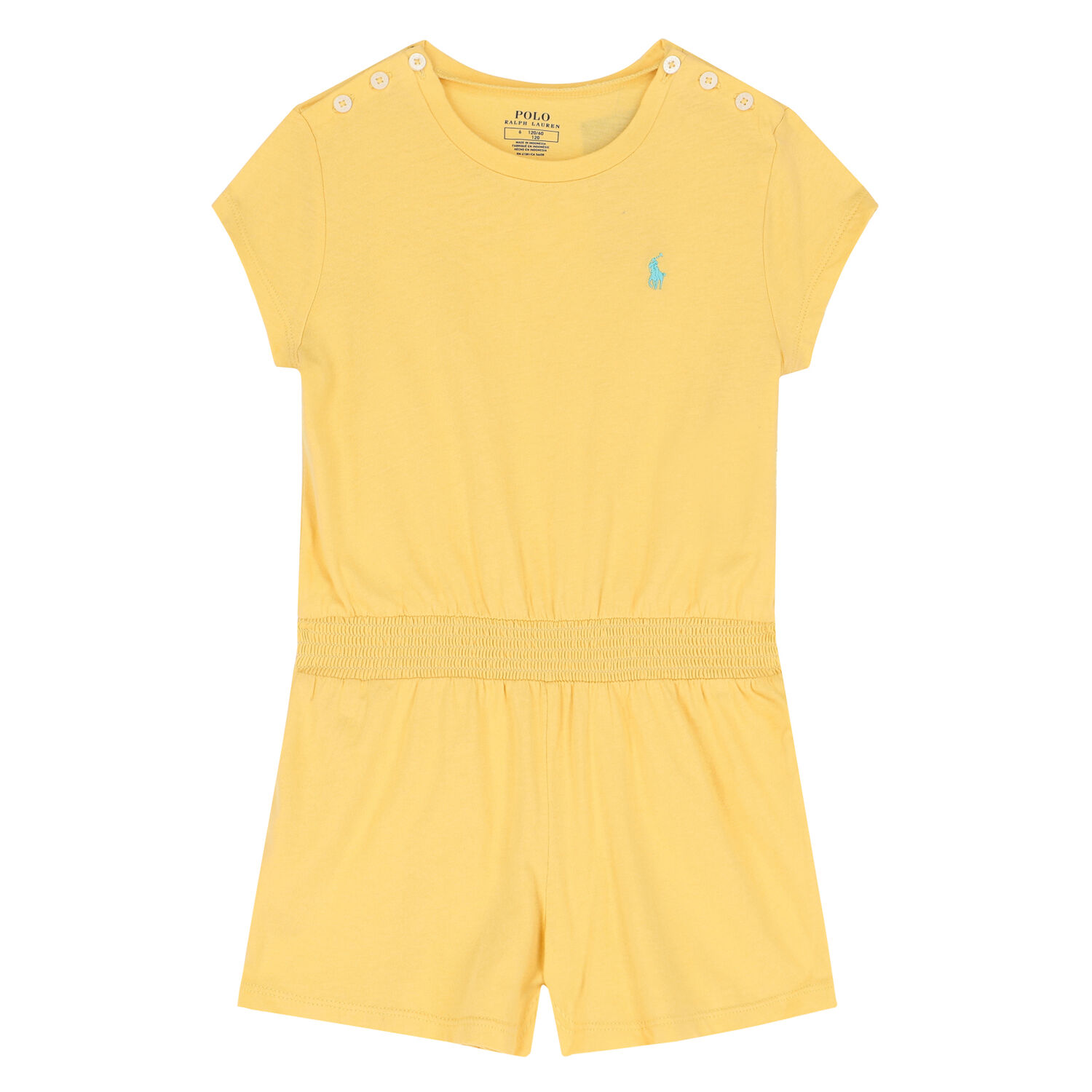 Girls Yellow Logo Playsuit, 1, hi-res image number null