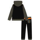 Boys Black & Green Logo Tracksuit, 1, hi-res