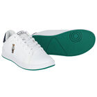 Boys White Logo Trainers, 1, hi-res