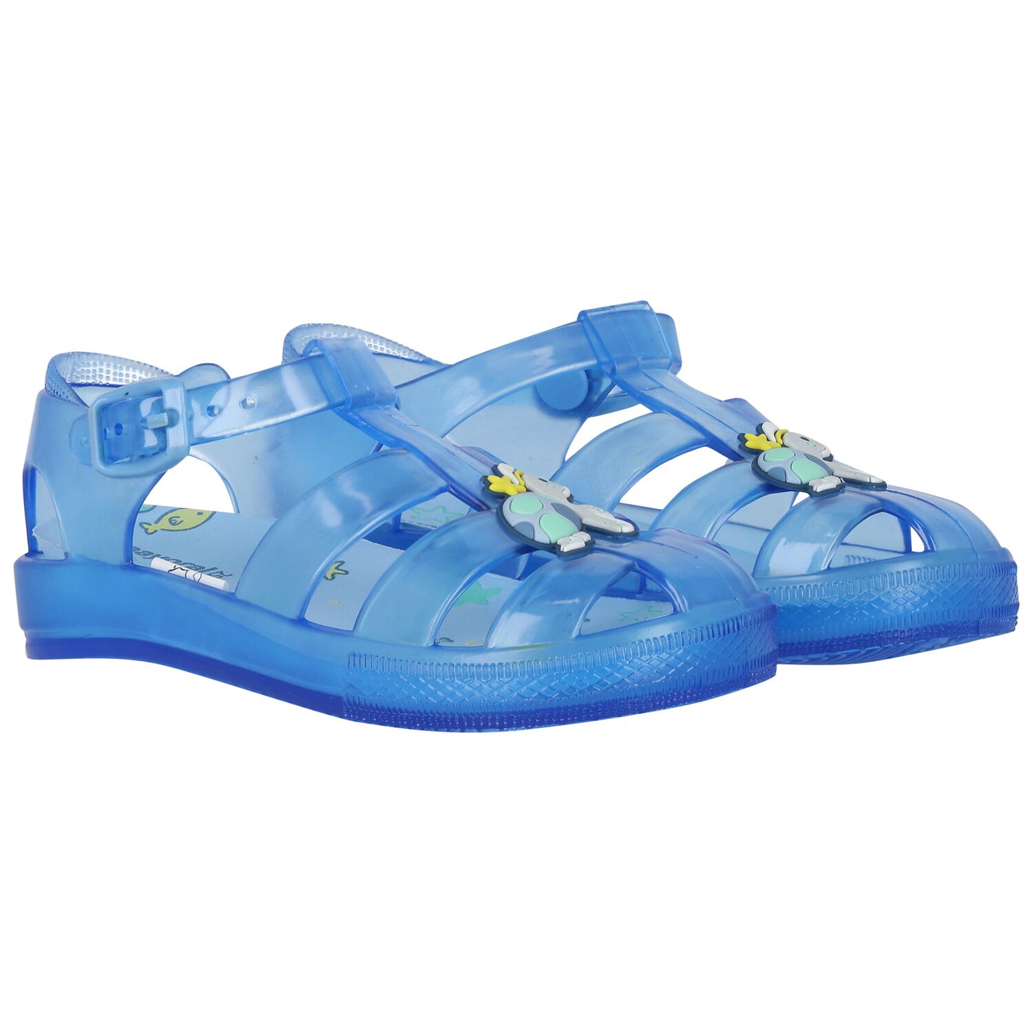 Younger Boys Blue Jelly Sandals, 2, hi-res
