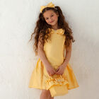 Girls Yellow Ruffled Dress, 1, hi-res
