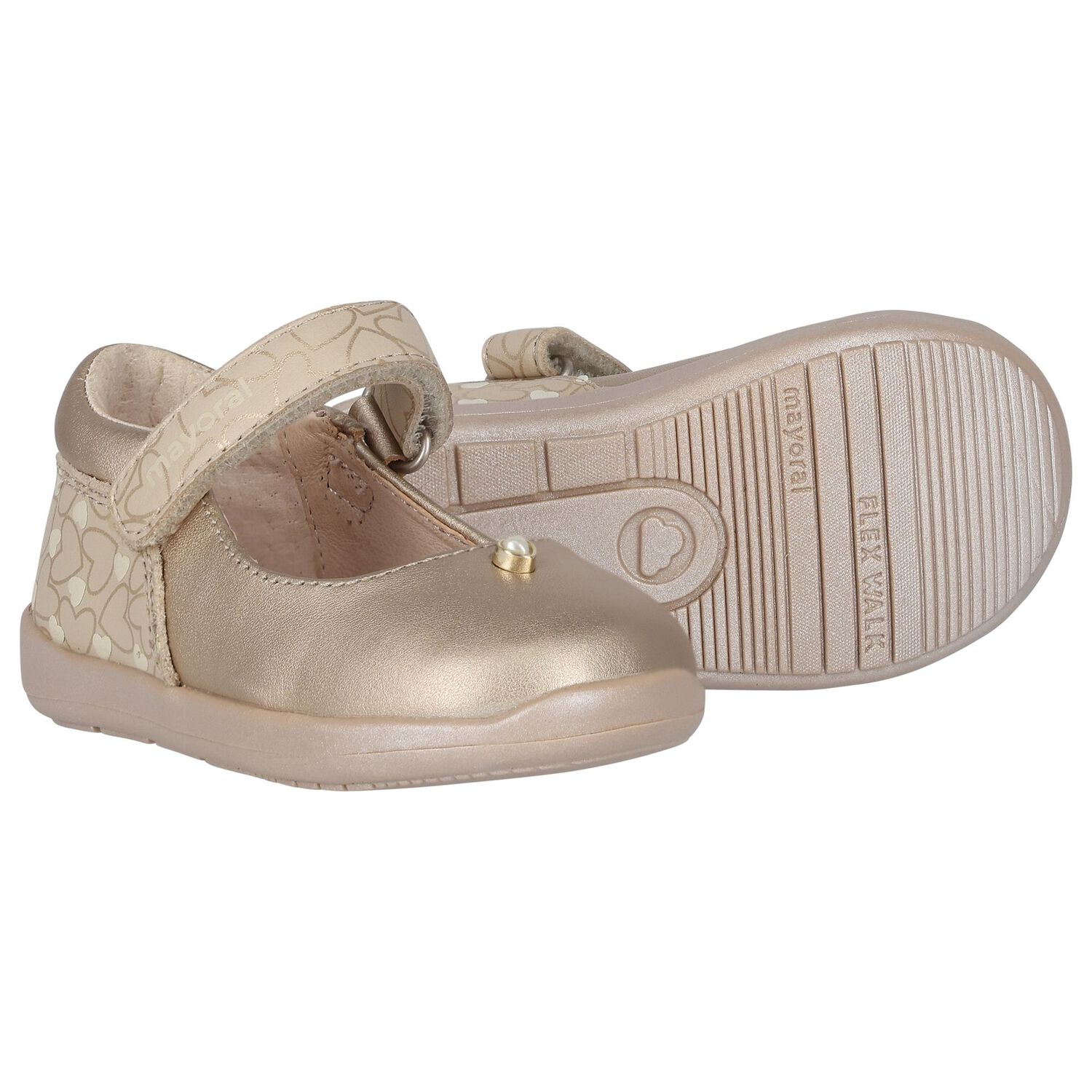 Younger Girls Gold Shoes, 2, hi-res image number null