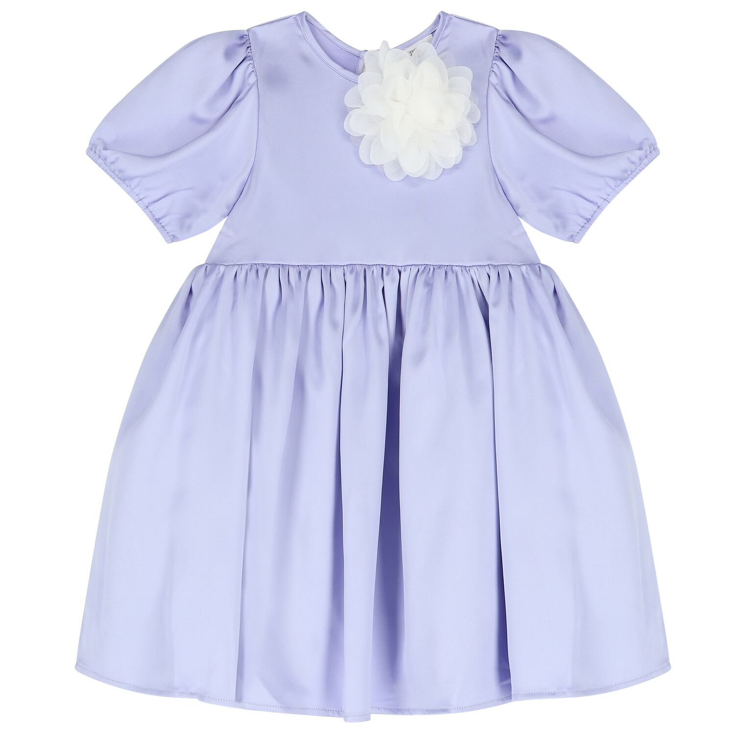 Girls Purple Flower Dress, 1, hi-res