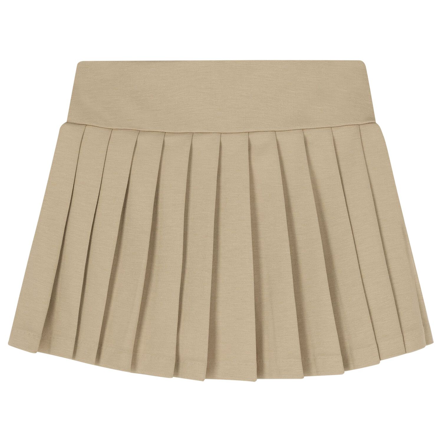 Girls Beige Logo Pleated Skirt, 2, hi-res
