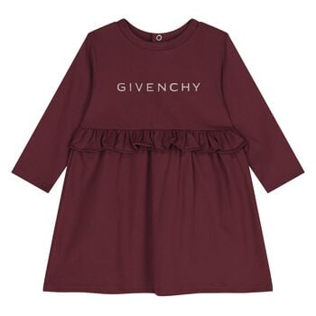 Younger Girls Burgundy Logo Dress