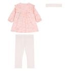 Younger Girls Pink & White Logo Leggings Set, 1, hi-res