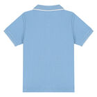 Younger Boys Blue Logo Polo Shirt, 1, hi-res