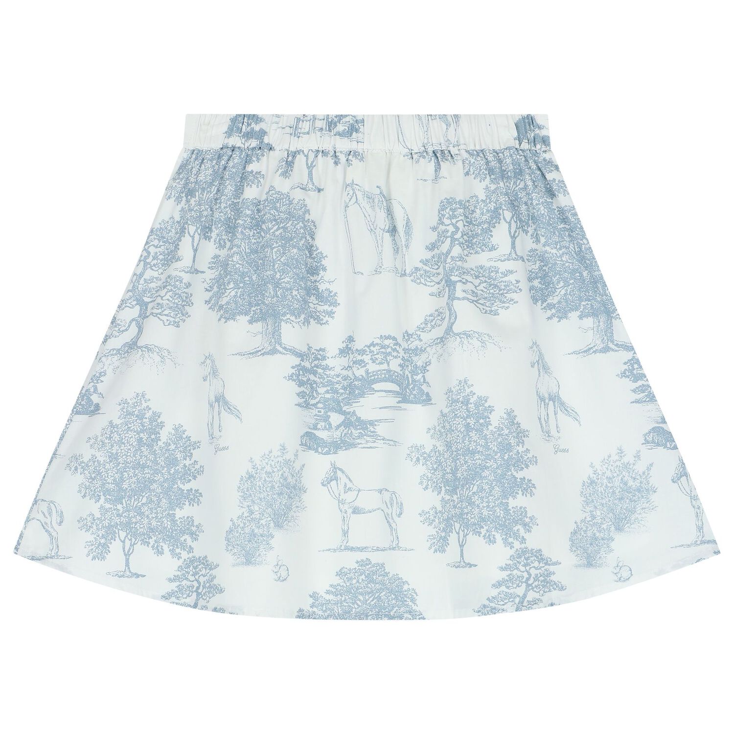Girls White & Blue Poplin Skirt, 1, hi-res image number null