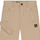 Beige Logo Trousers, 1, hi-res