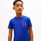 Boys Blue Cotton Graphic T-Shirt, 1, hi-res