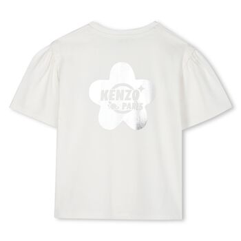 Girls White Logo T-Shirt