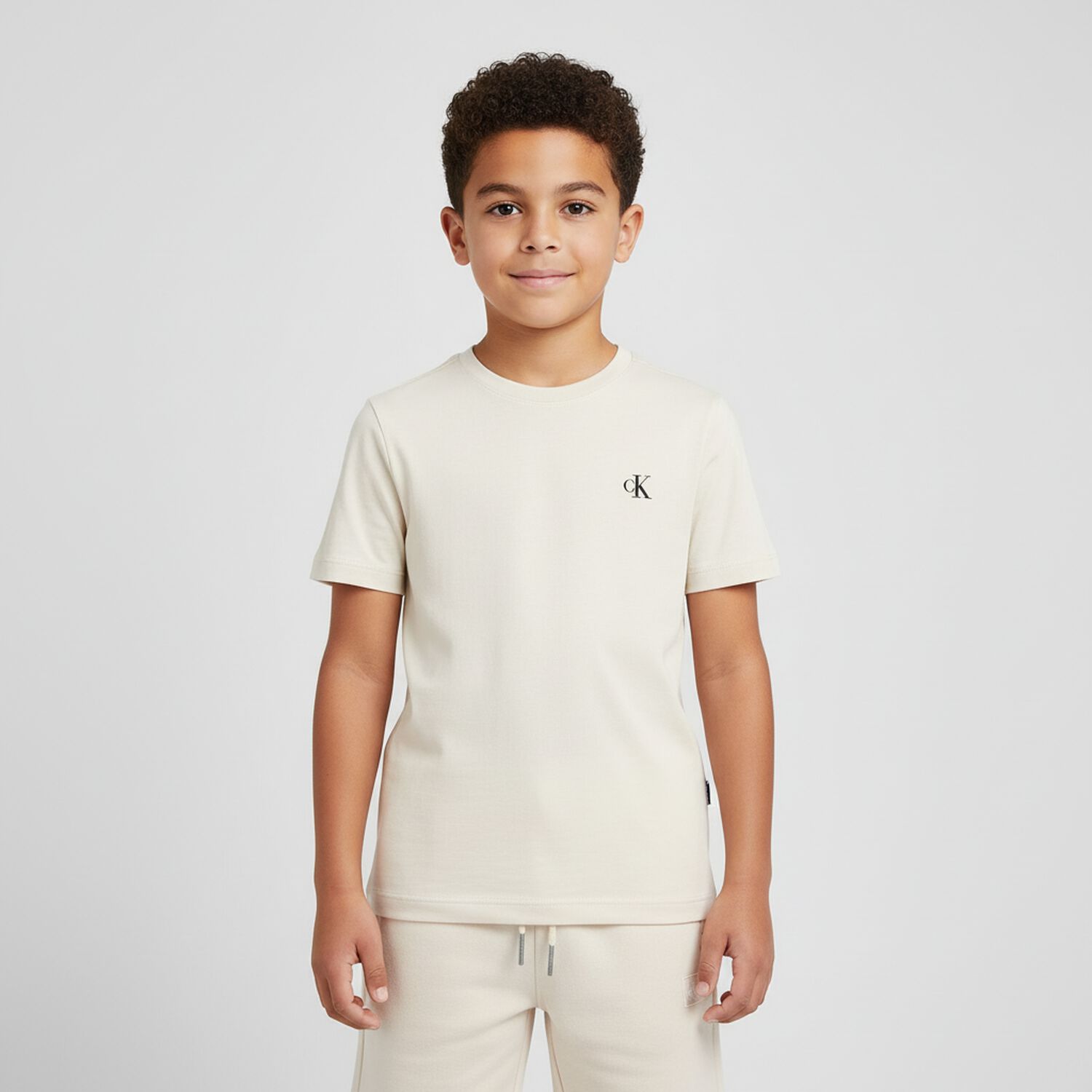 Boys Ivory & Beige Logo T-Shirt ( 2-Pack ), 12, hi-res