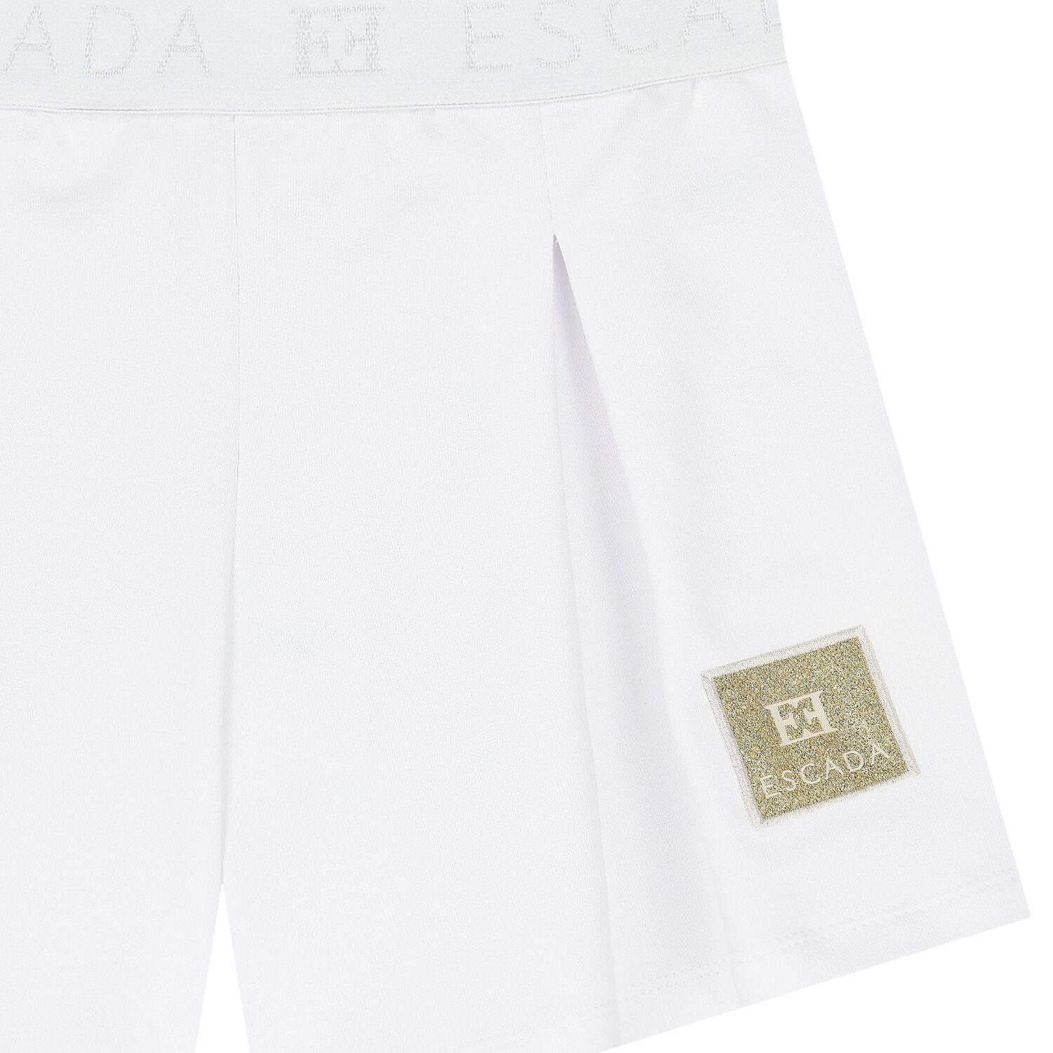 Girls White Logo Shorts, 1, hi-res image number null
