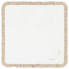 Baby Girls Ivory Ruffled Floral Blanket, 1, hi-res