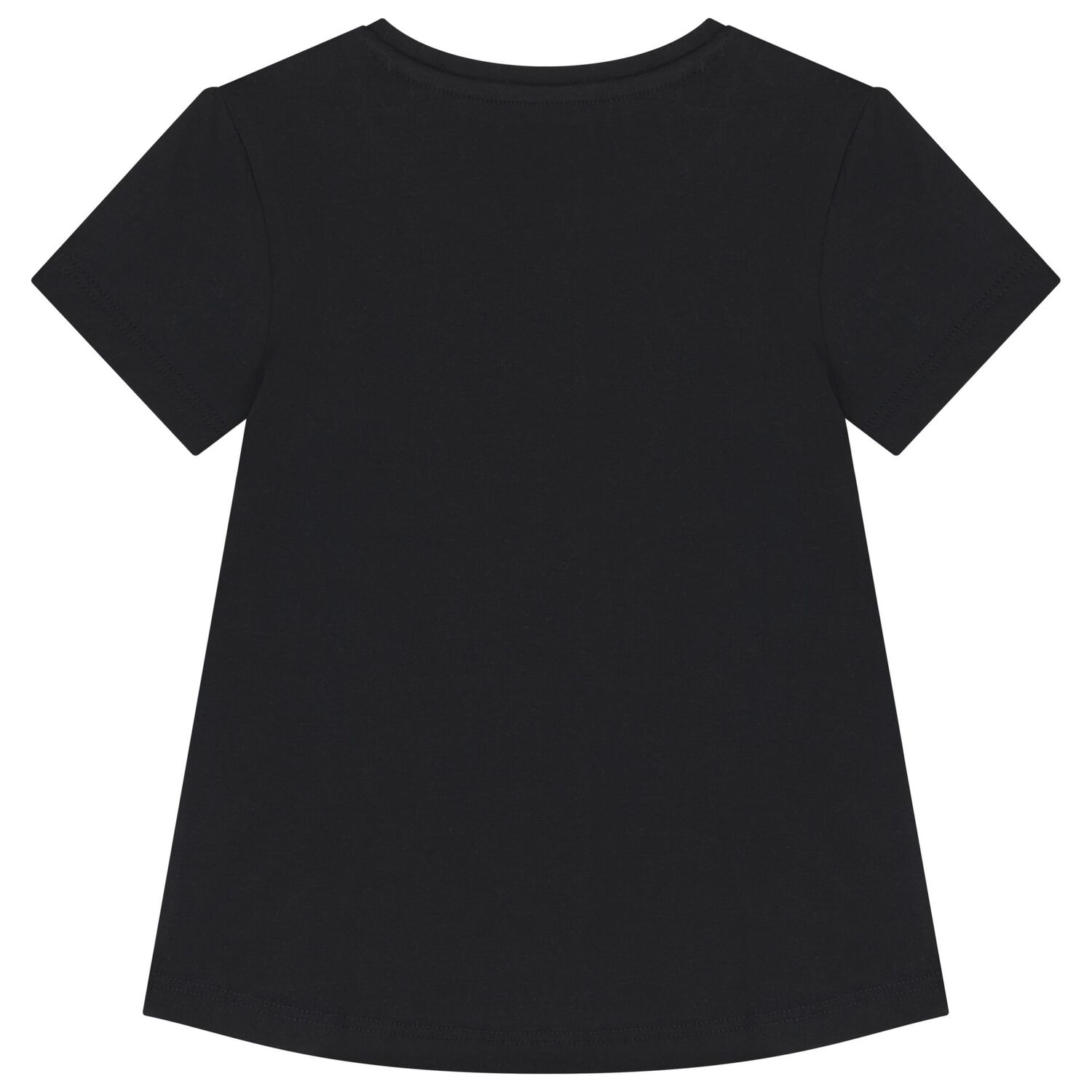 Girls Black Logo T-Shirt, 4, hi-res image number null