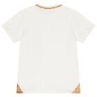 Boys White & Beige Geo Map Shorts Set, 1, hi-res