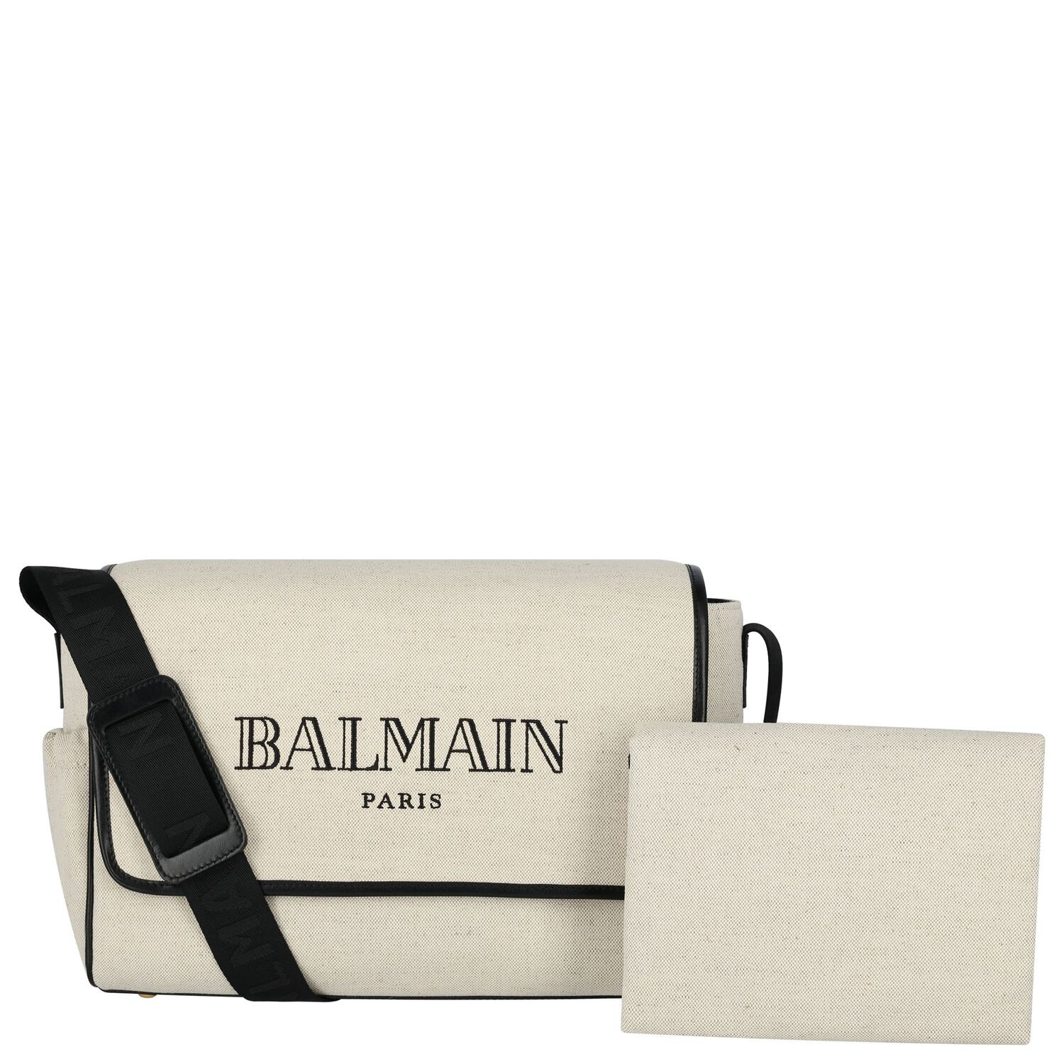 Beige Logo Baby Changing Bag, 1, hi-res