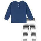 Baby Girls Navy & Ivory Leggings Set, 1, hi-res