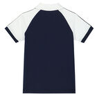 Boys Navy Blue Logo Polo Shirt, 2, hi-res