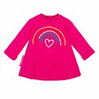 Girls Pink Rainbow Dress, 1, hi-res