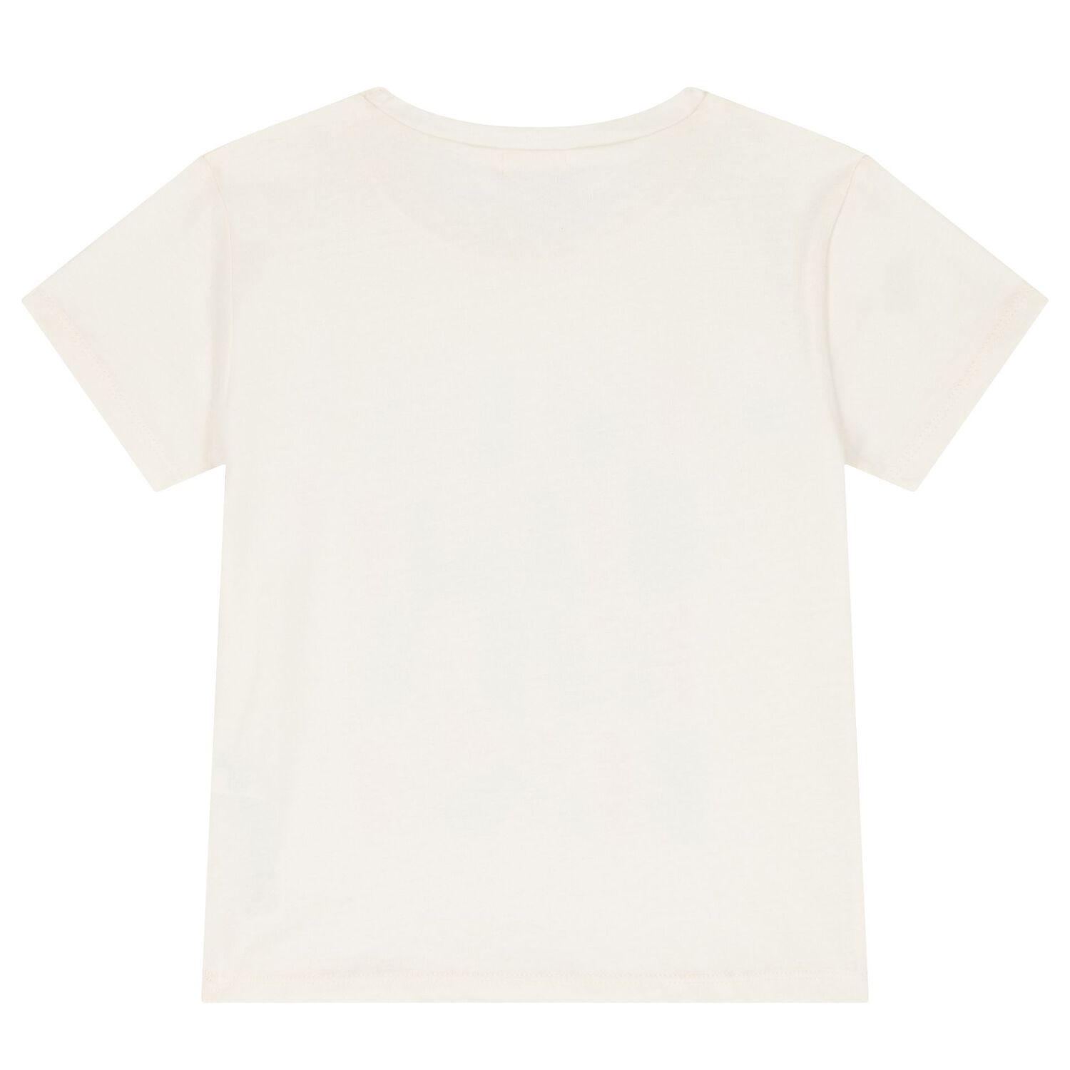 Girls Ivory Sequin Logo T-Shirt, 1, hi-res