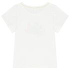 Girls White Floral Skirt Set, 1, hi-res