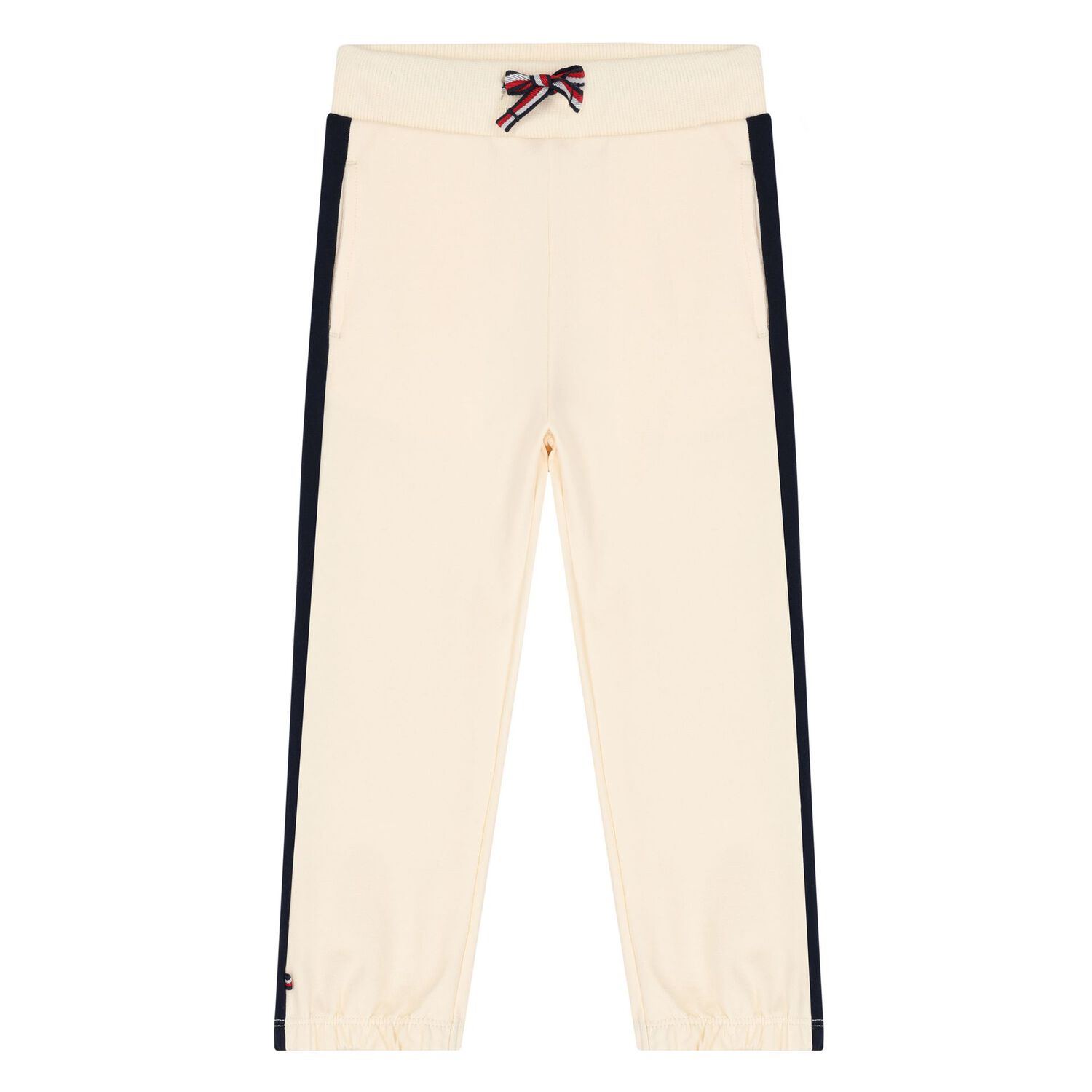 Baby Boys Beige & Navy Blue Logo Tracksuit, 1, hi-res