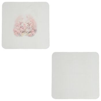 Baby Girl Ivory Bunny Muslin Swaddles ( 2-Pack )