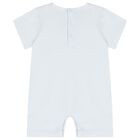 Baby Boys Blue Hand Smocked Romper, 1, hi-res