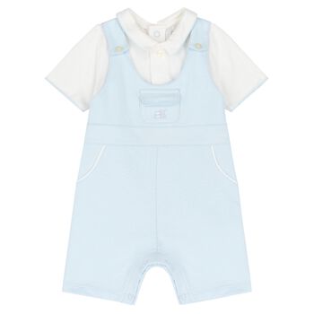 Baby Boys Blue & White Romper