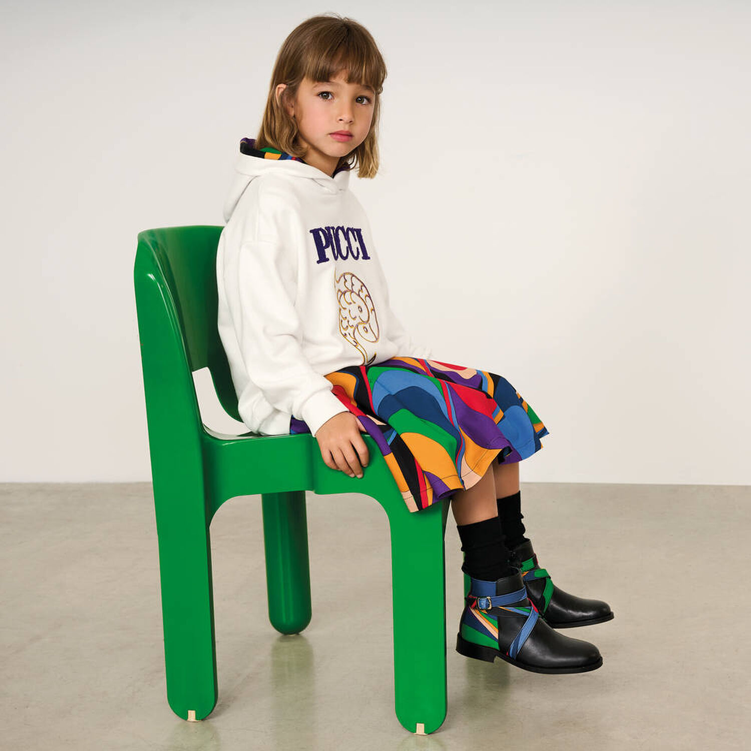 Girls Ivory Logo Sweatshirt, 1, hi-res