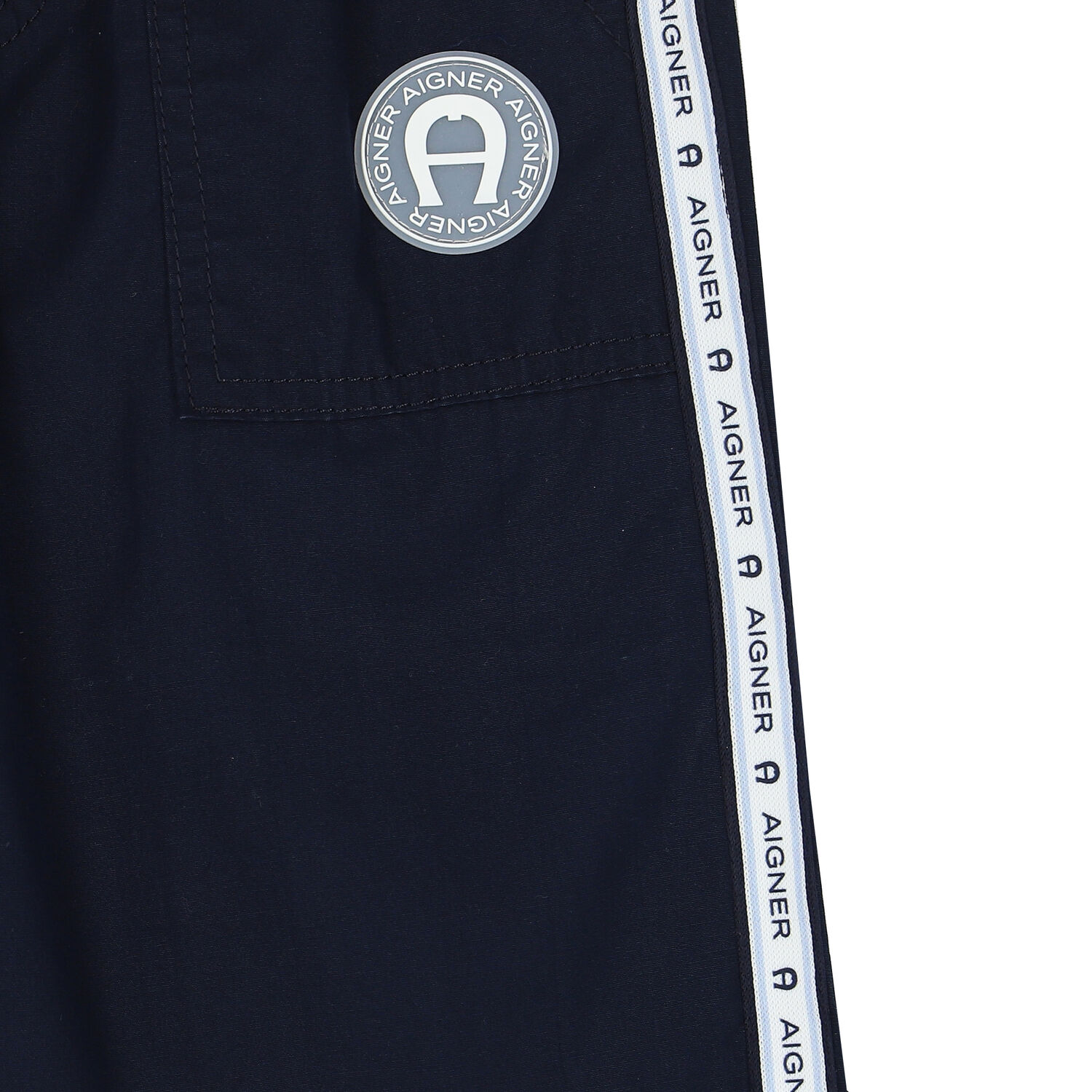 Boys Navy Logo Shorts, 3, hi-res