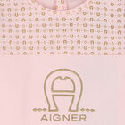 Pink & Gold Pima Cotton Logo Babygrow, 3, hi-res