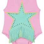 Girls Pink Star Swimsuit, 1, hi-res