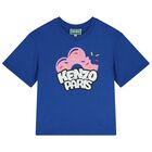 Girls Blue Donut Logo T-Shirt, 1, hi-res