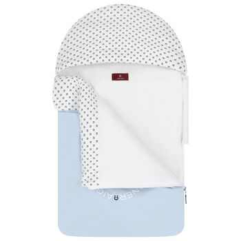 Baby Boys Blue & White Logo Nest
