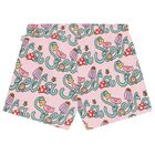 Younger Girls Pink Floral Logo Shorts, 1, hi-res