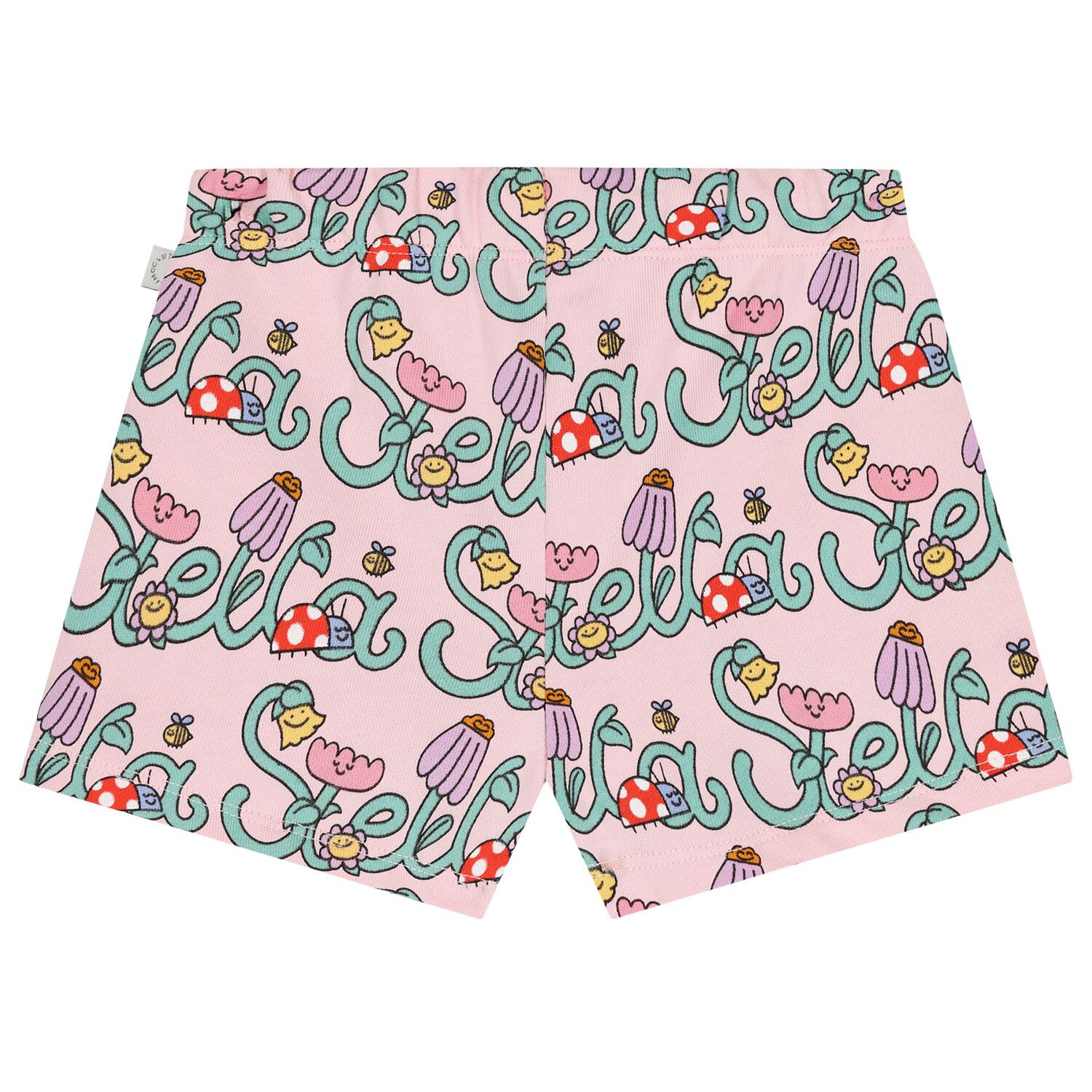 Younger Girls Pink Floral Logo Shorts, 1, hi-res