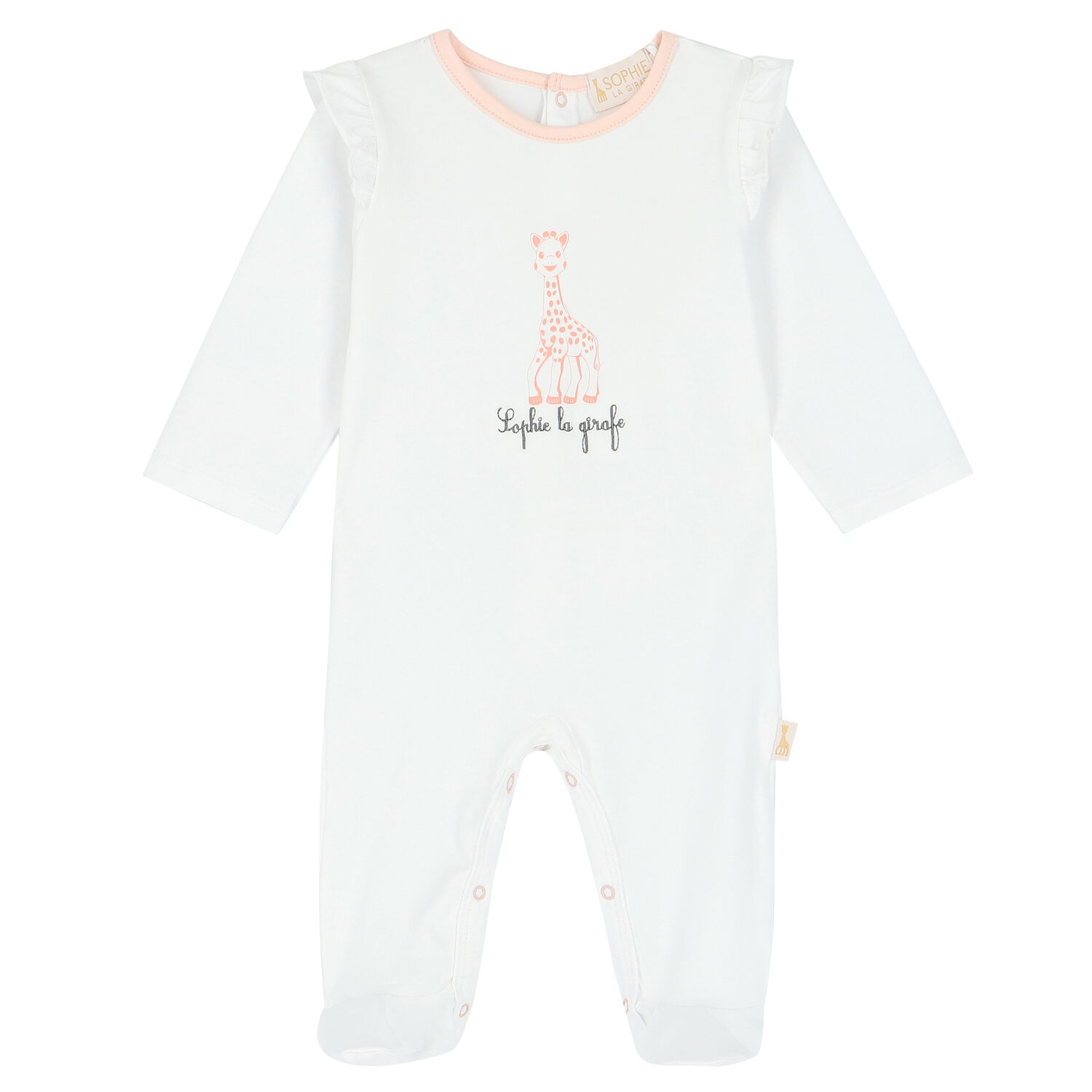 Baby Girls White Logo Babygrow, 1, hi-res image number null