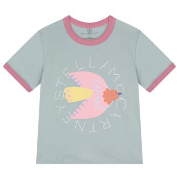  Girls Green Bird Logo T-Shirt