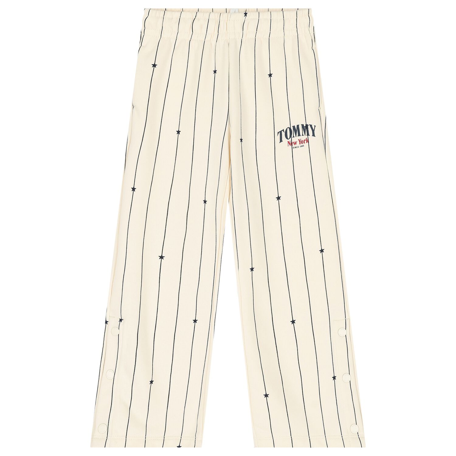 Girls Beige Logo Trousers, 1, hi-res
