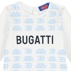 Baby Boys White Logo Babygrow, 1, hi-res