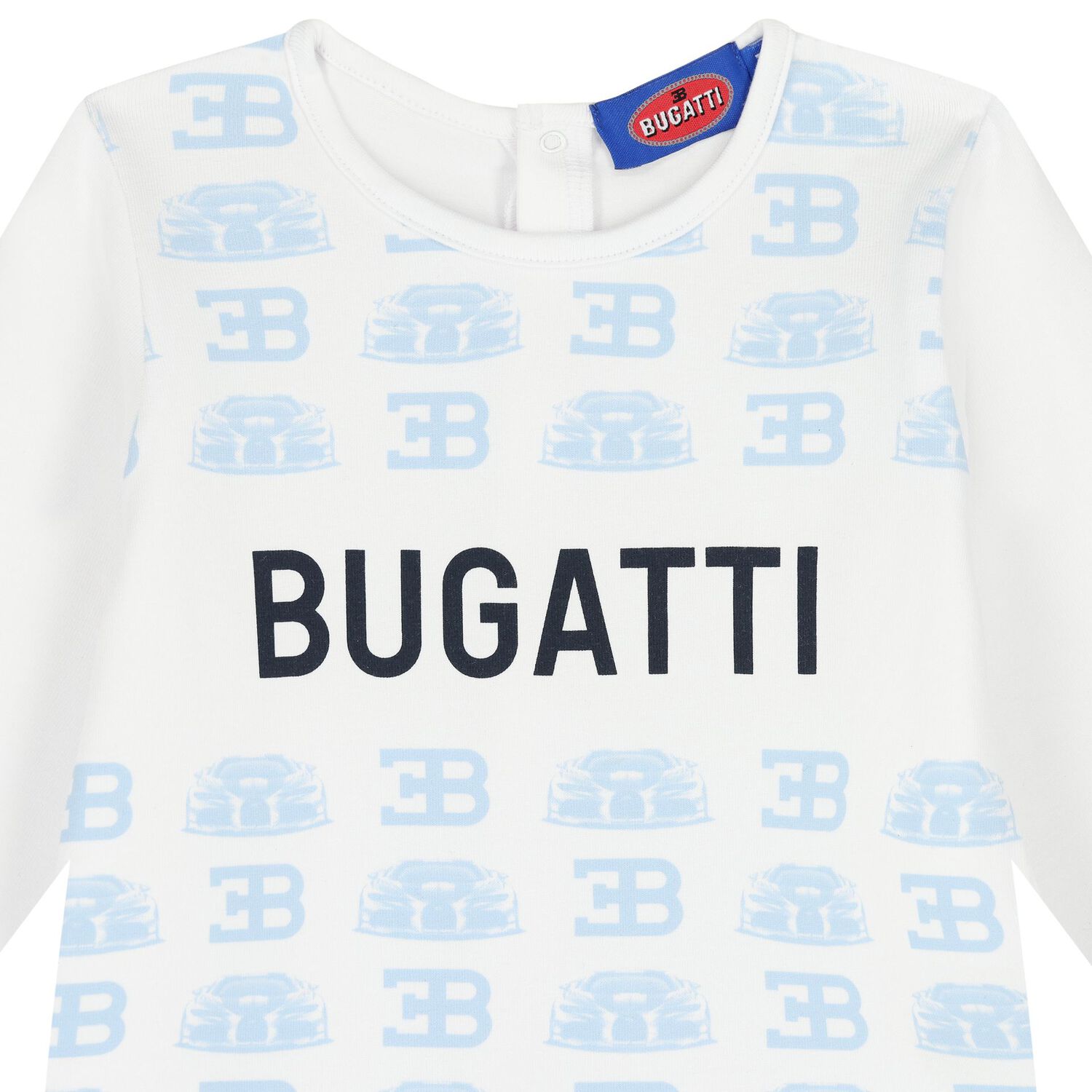 Baby Boys White Logo Babygrow, 1, hi-res image number null